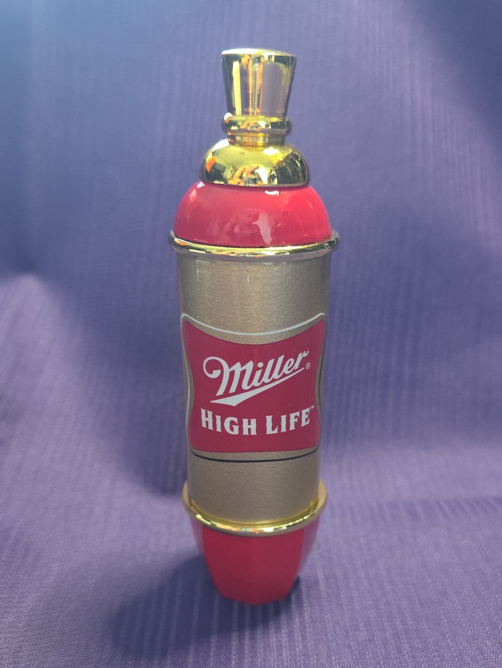 Miller High Life Red & Gold Mini Tap Handle